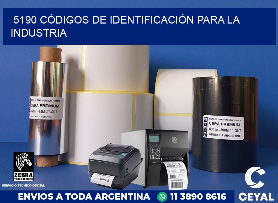 5190 CÓDIGOS DE IDENTIFICACIÓN PARA LA INDUSTRIA
