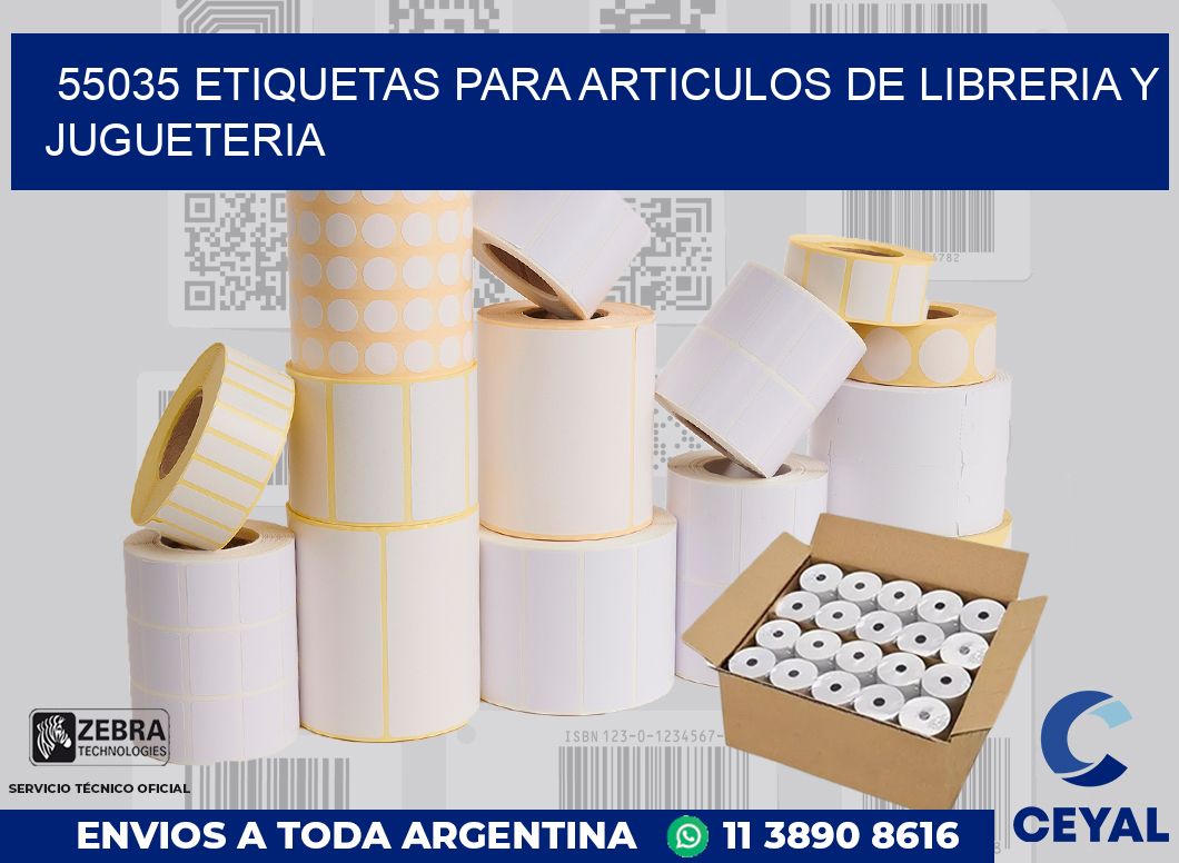 55035 ETIQUETAS PARA ARTICULOS DE LIBRERIA Y JUGUETERIA