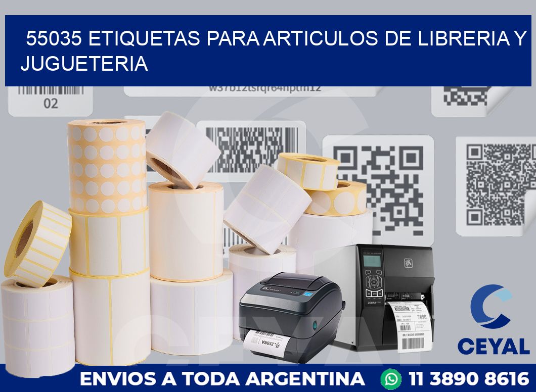 55035 ETIQUETAS PARA ARTICULOS DE LIBRERIA Y JUGUETERIA