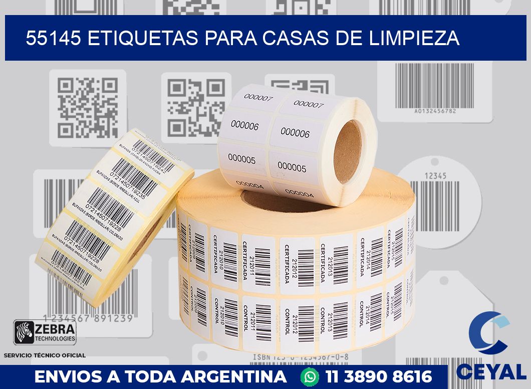 55145 ETIQUETAS PARA CASAS DE LIMPIEZA