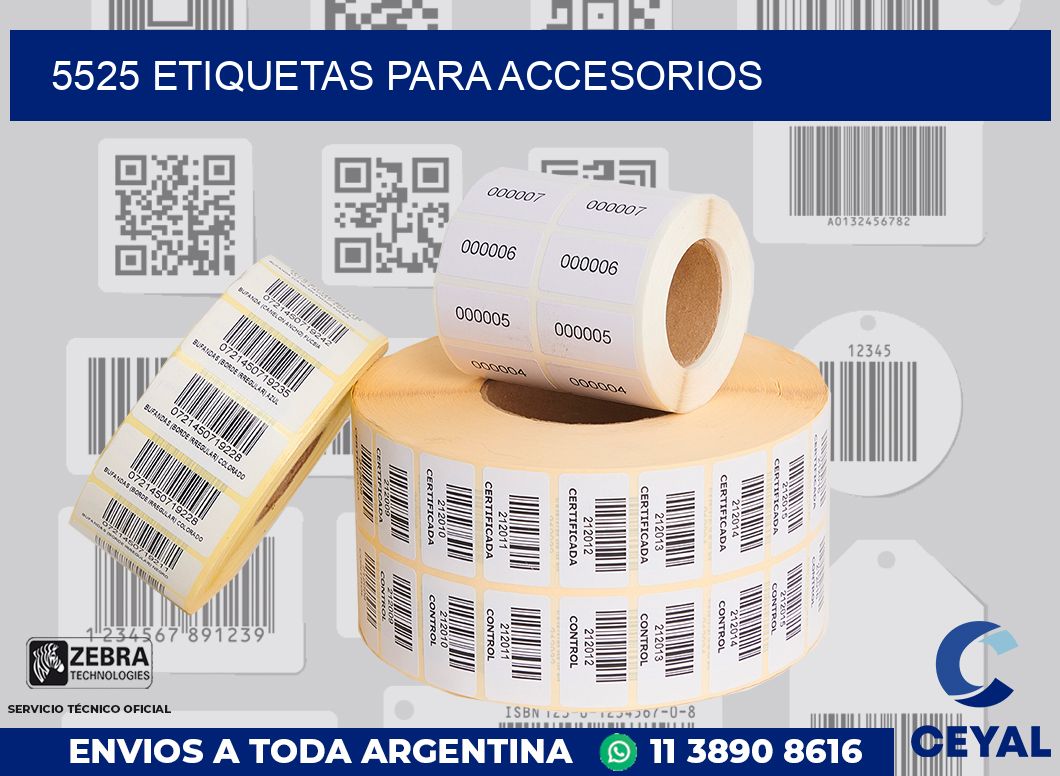 5525 ETIQUETAS PARA ACCESORIOS