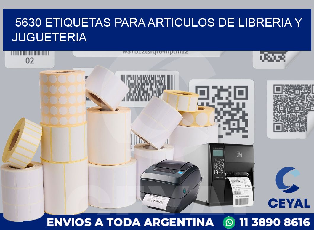 5630 ETIQUETAS PARA ARTICULOS DE LIBRERIA Y JUGUETERIA