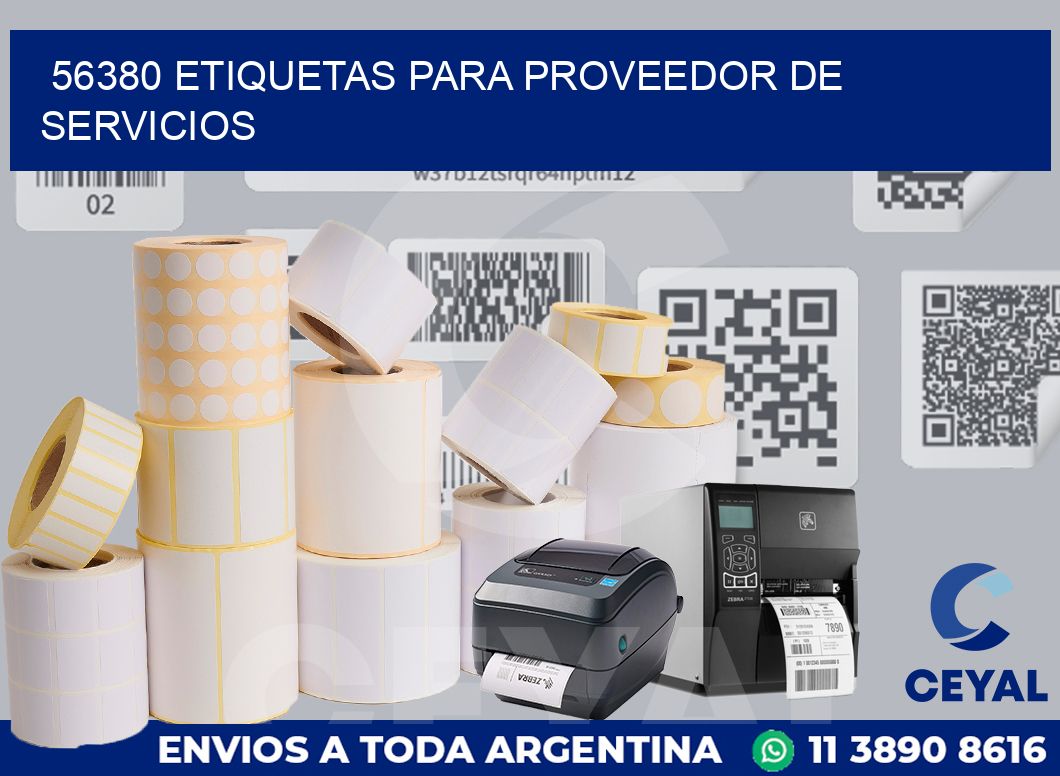 56380 ETIQUETAS PARA PROVEEDOR DE SERVICIOS