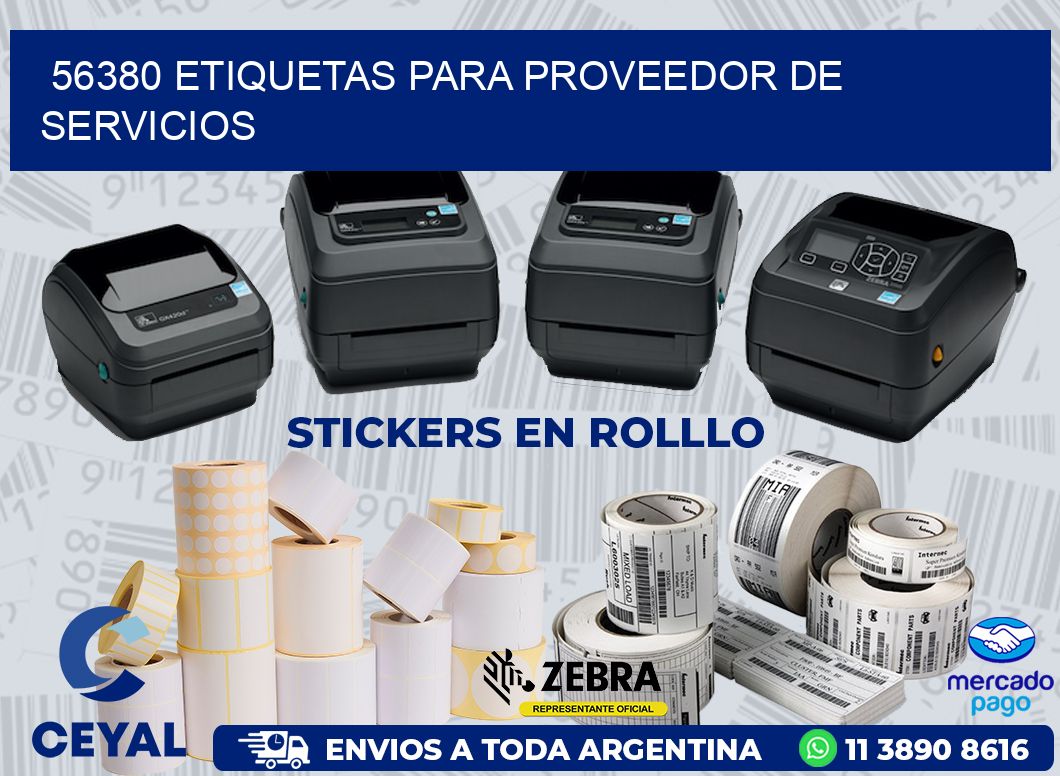 56380 ETIQUETAS PARA PROVEEDOR DE SERVICIOS