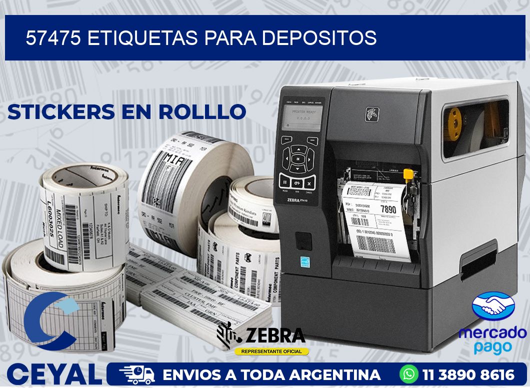 57475 ETIQUETAS PARA DEPOSITOS