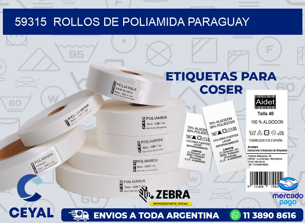 59315  ROLLOS DE POLIAMIDA PARAGUAY