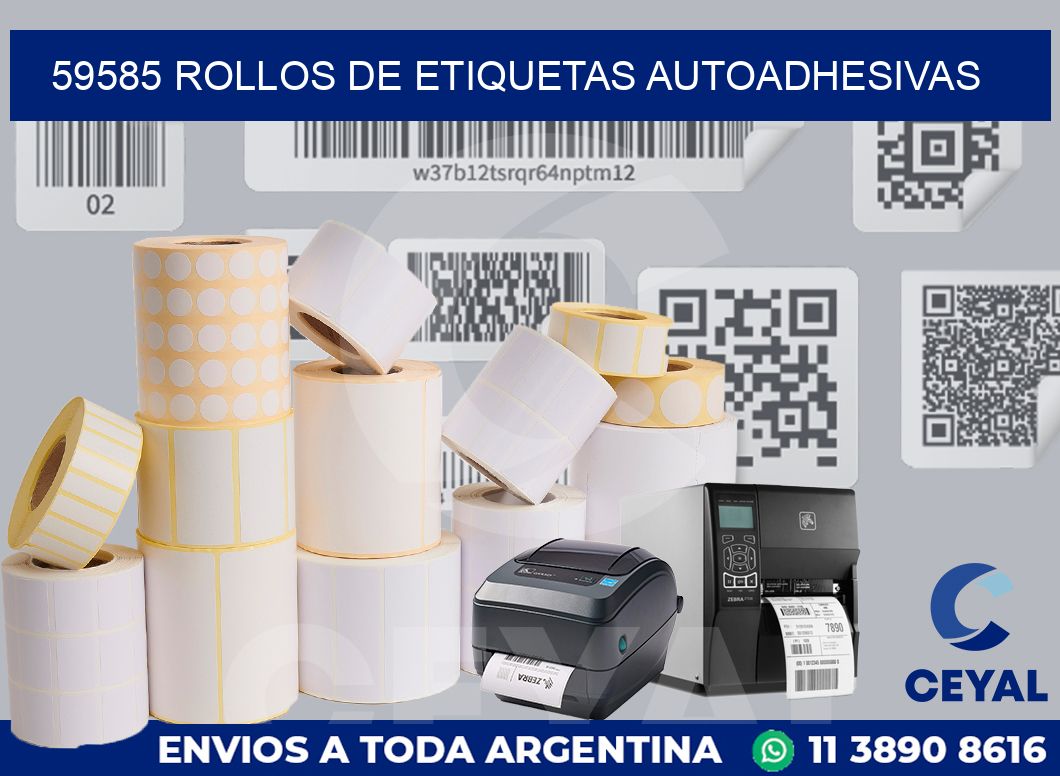 59585 ROLLOS DE ETIQUETAS AUTOADHESIVAS