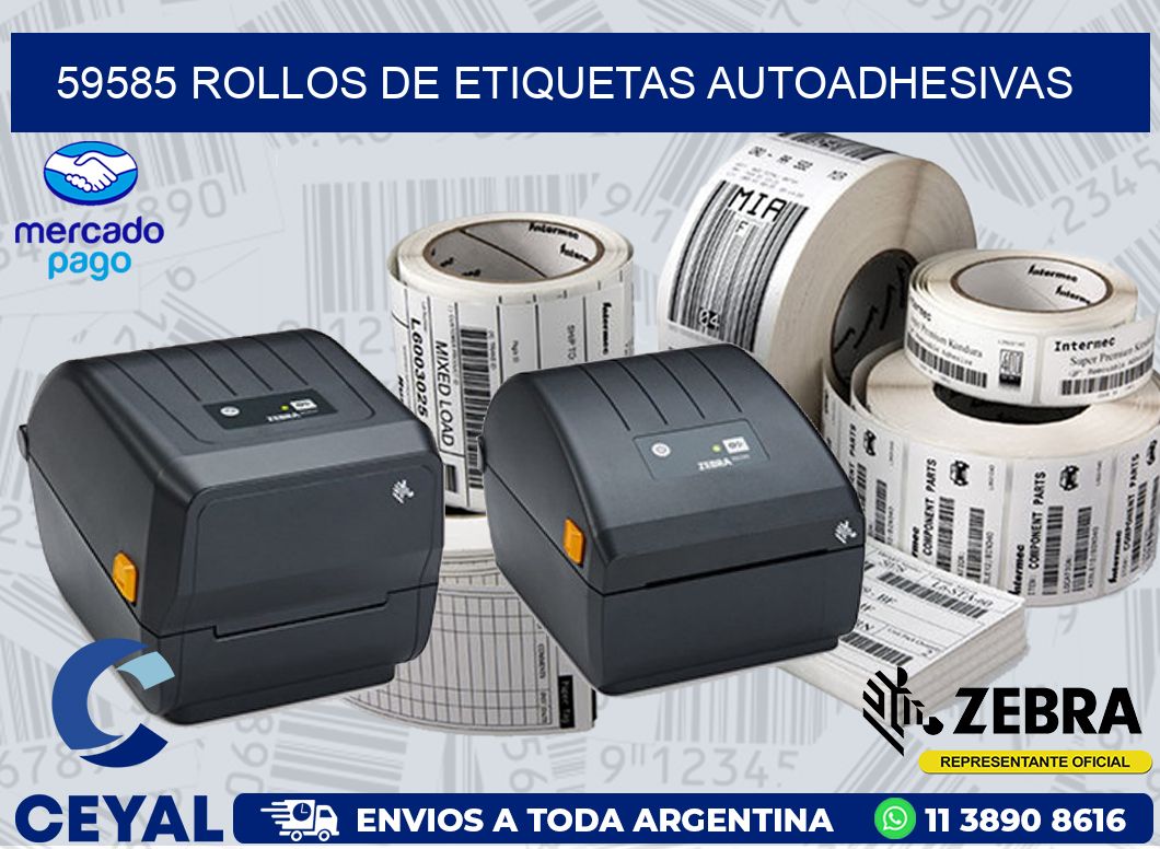 59585 ROLLOS DE ETIQUETAS AUTOADHESIVAS