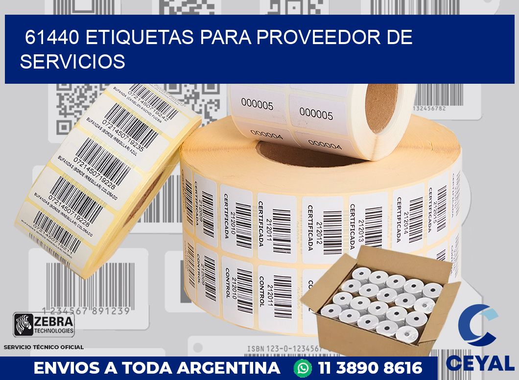 61440 ETIQUETAS PARA PROVEEDOR DE SERVICIOS