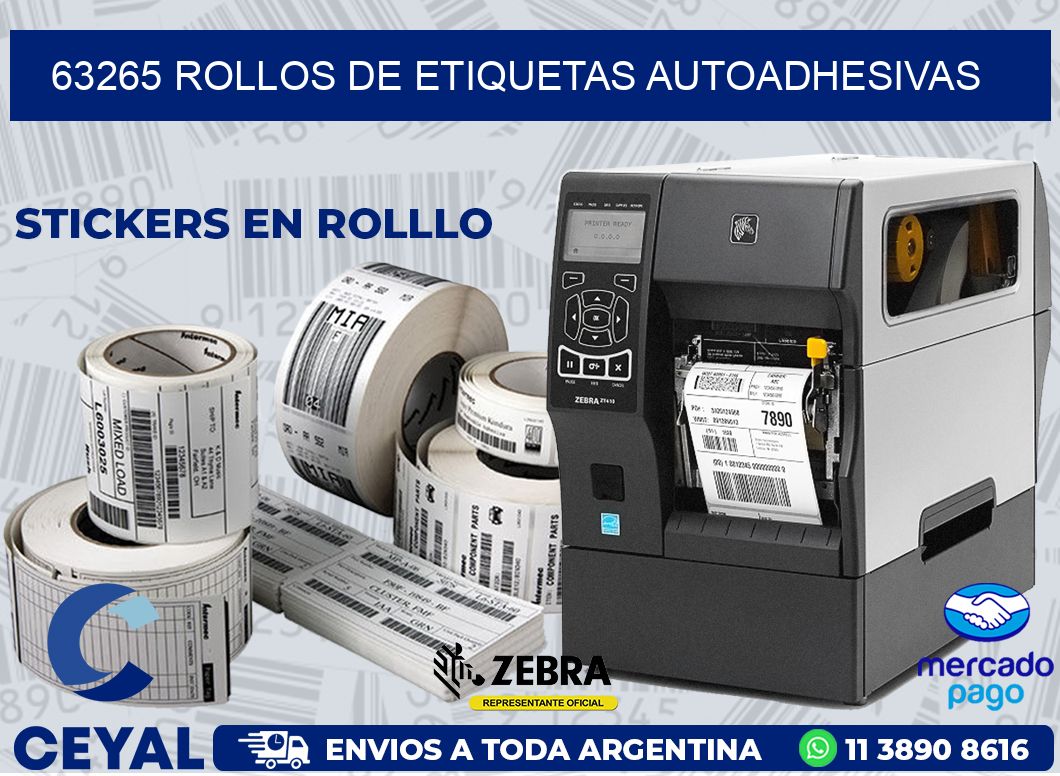 63265 ROLLOS DE ETIQUETAS AUTOADHESIVAS