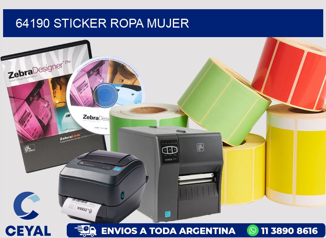 64190 STICKER ROPA MUJER