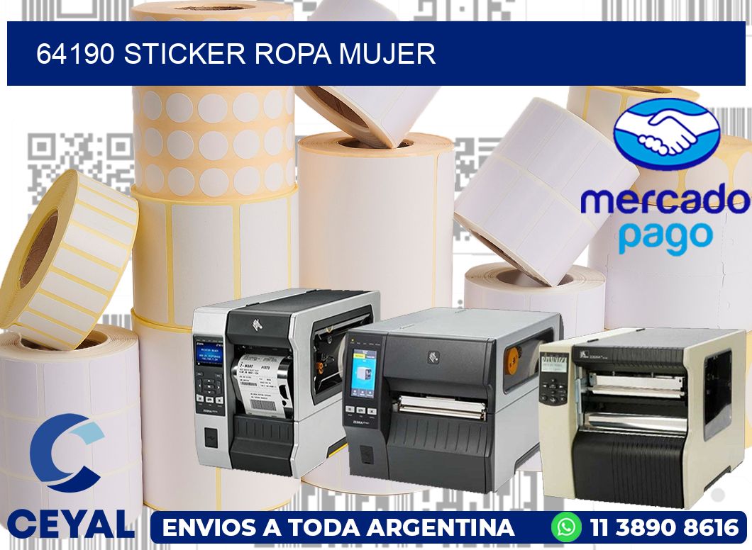 64190 STICKER ROPA MUJER