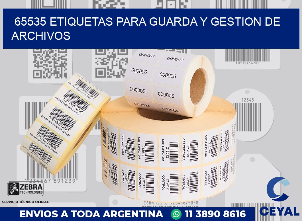 65535 ETIQUETAS PARA GUARDA Y GESTION DE ARCHIVOS