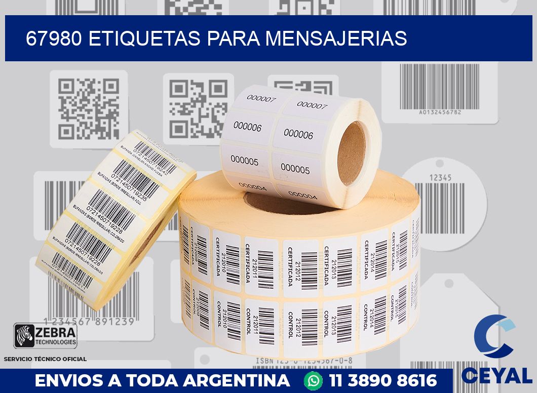 67980 ETIQUETAS PARA MENSAJERIAS