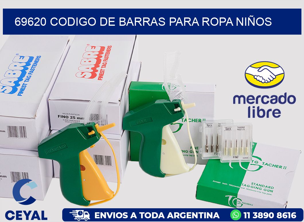 69620 CODIGO DE BARRAS PARA ROPA NIÑOS