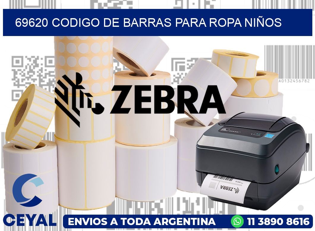 69620 CODIGO DE BARRAS PARA ROPA NIÑOS