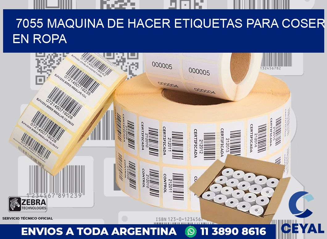 7055 MAQUINA DE HACER ETIQUETAS PARA COSER EN ROPA