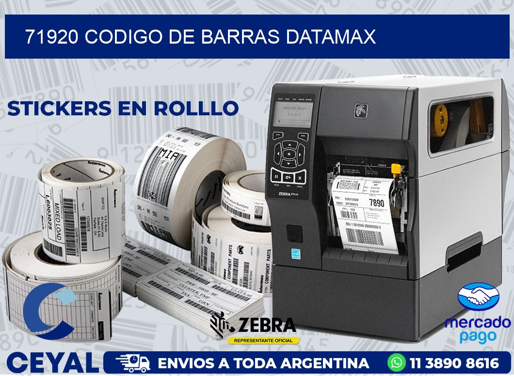 71920 CODIGO DE BARRAS DATAMAX