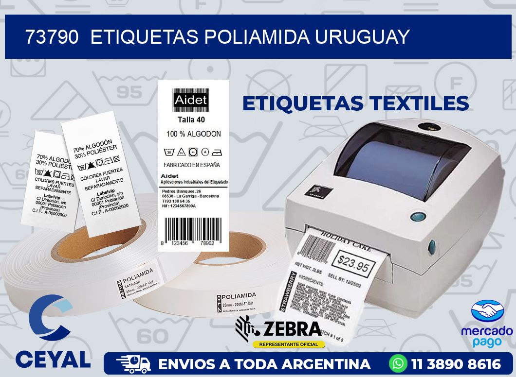 73790 ETIQUETAS POLIAMIDA URUGUAY