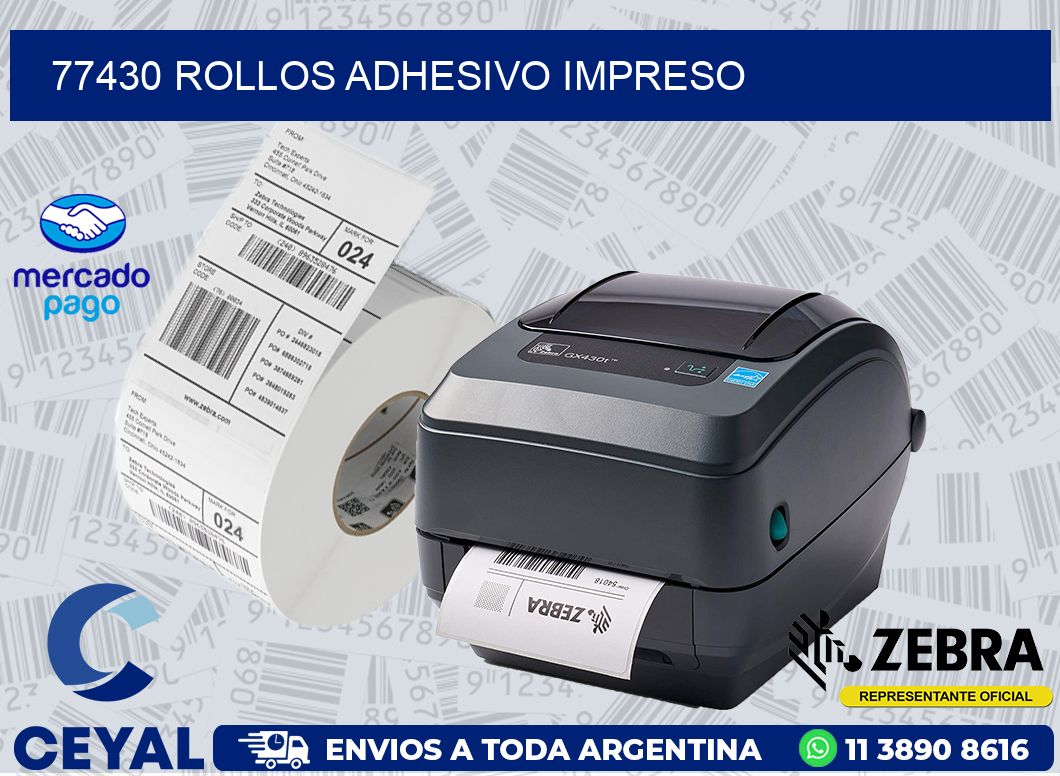 77430 ROLLOS ADHESIVO IMPRESO