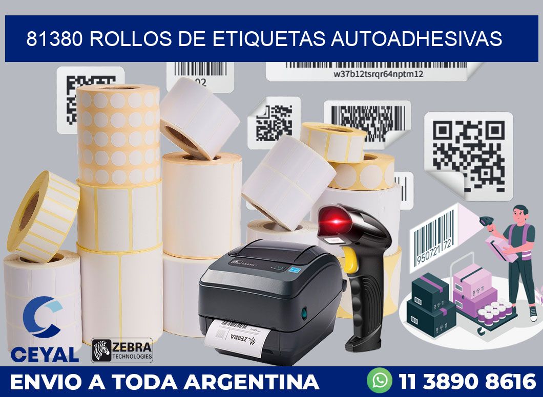 81380 ROLLOS DE ETIQUETAS AUTOADHESIVAS