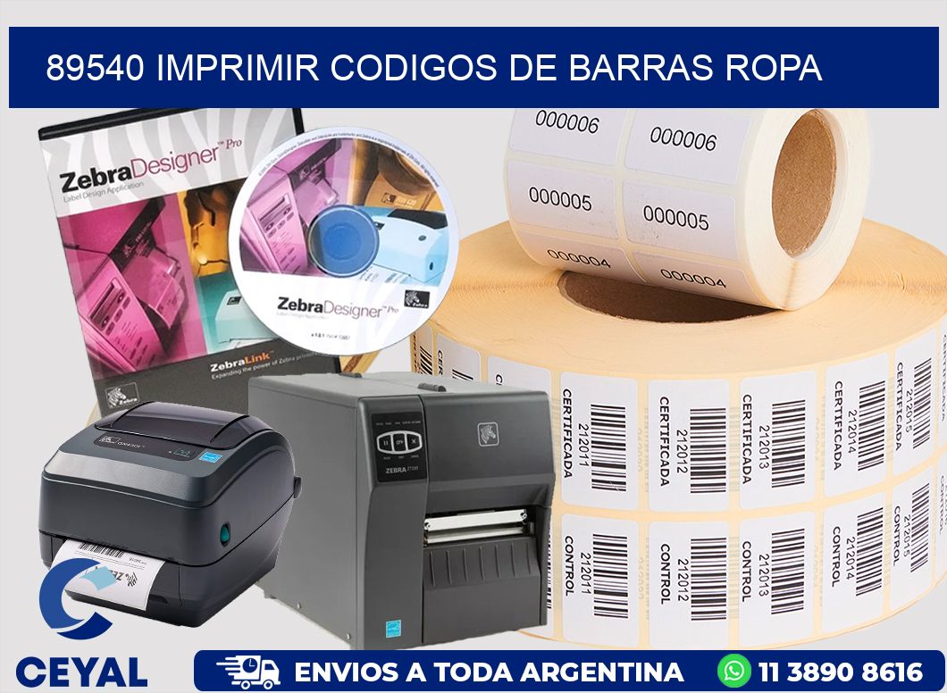 89540 IMPRIMIR CODIGOS DE BARRAS ROPA