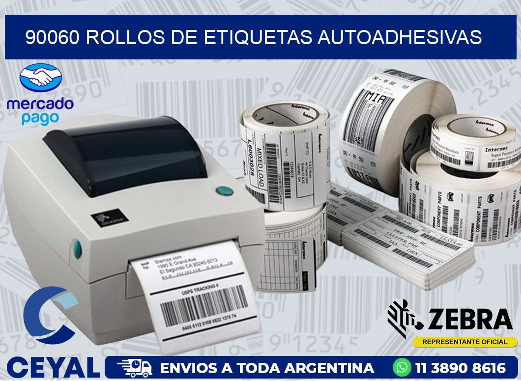 90060 ROLLOS DE ETIQUETAS AUTOADHESIVAS