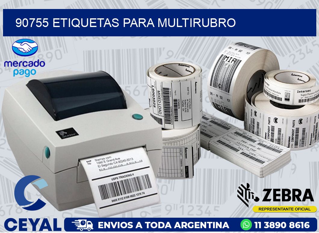 90755 ETIQUETAS PARA MULTIRUBRO