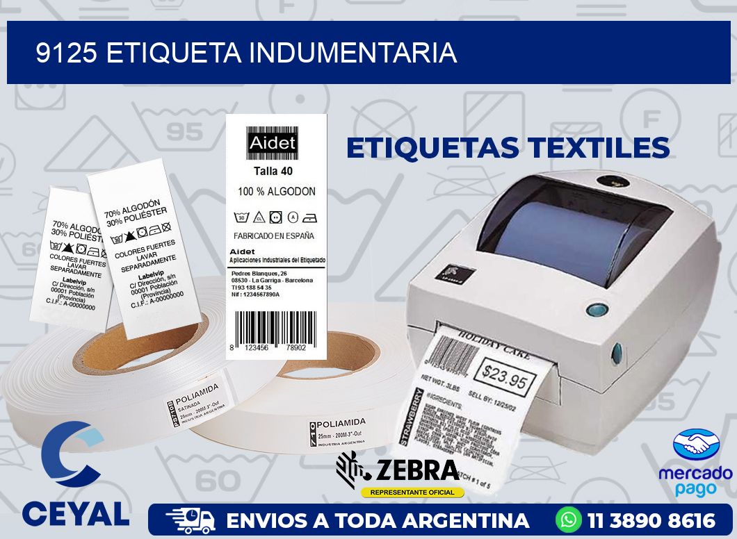 9125 ETIQUETA INDUMENTARIA