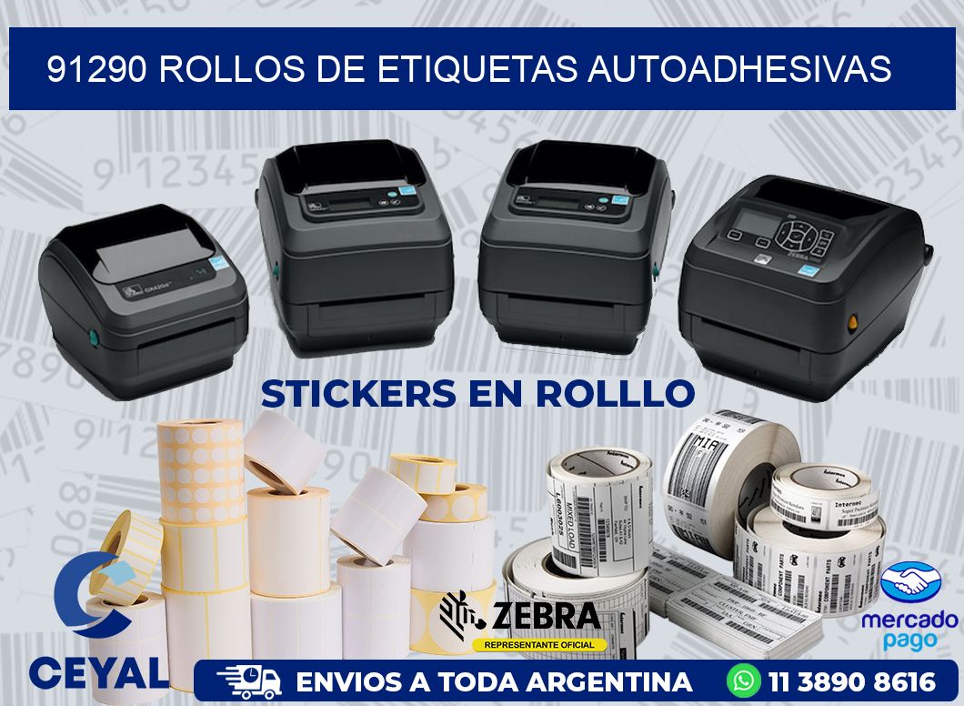 91290 ROLLOS DE ETIQUETAS AUTOADHESIVAS