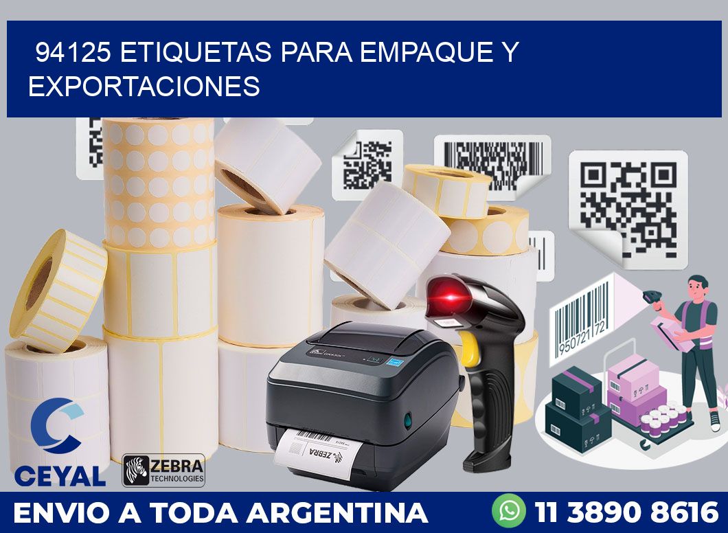 94125 ETIQUETAS PARA EMPAQUE Y EXPORTACIONES