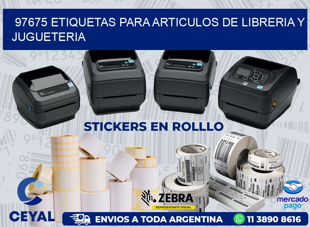 97675 ETIQUETAS PARA ARTICULOS DE LIBRERIA Y JUGUETERIA