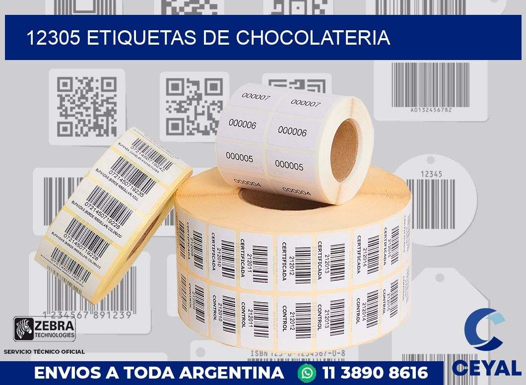 12305 ETIQUETAS DE CHOCOLATERIA