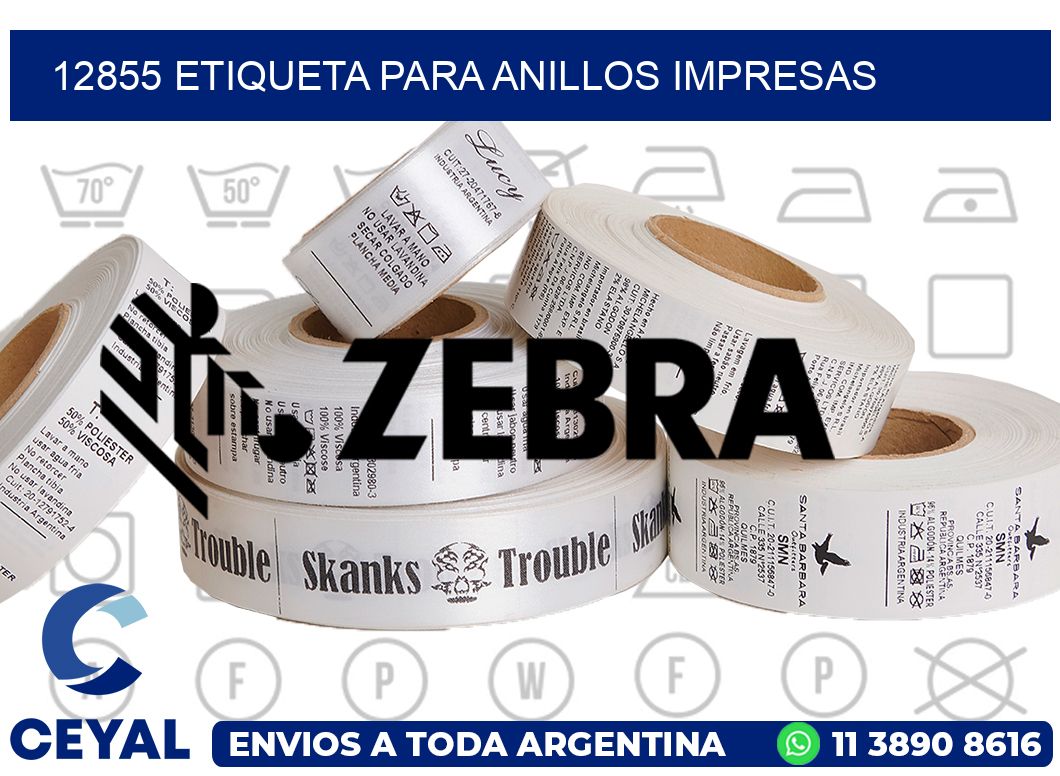 12855 ETIQUETA PARA ANILLOS IMPRESAS