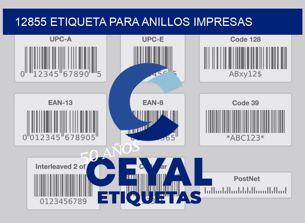 12855 ETIQUETA PARA ANILLOS IMPRESAS