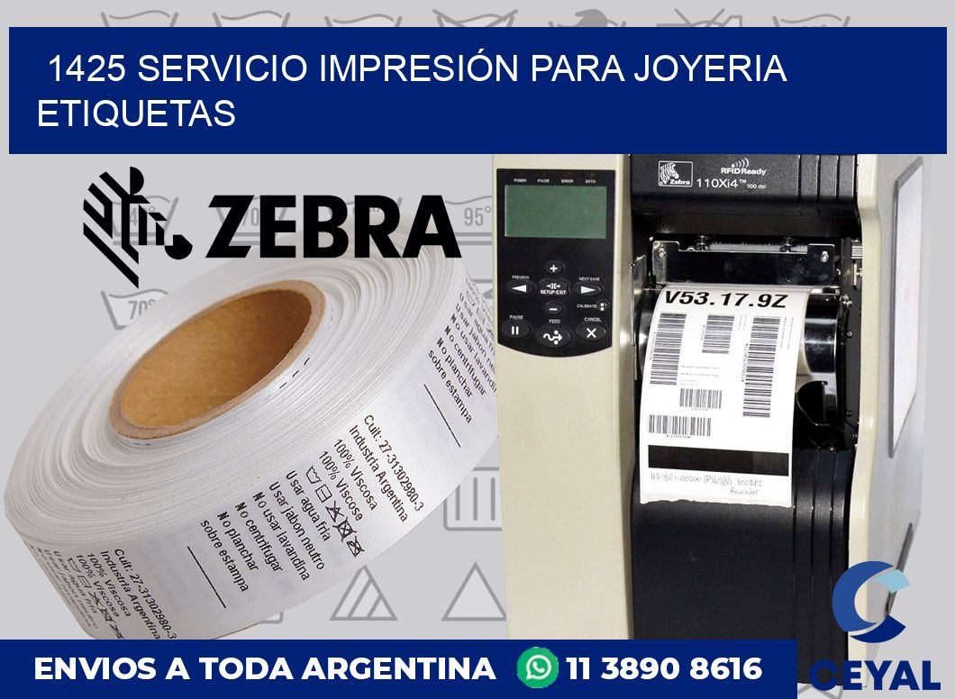 1425 SERVICIO IMPRESIÓN PARA JOYERIA ETIQUETAS