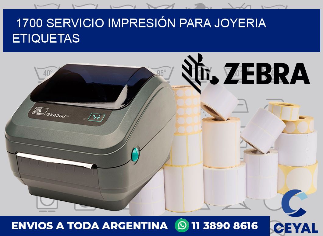 1700 SERVICIO IMPRESIÓN PARA JOYERIA ETIQUETAS