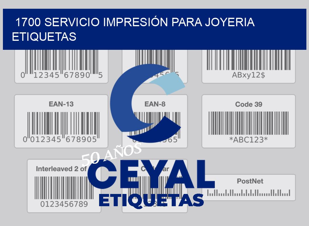 1700 SERVICIO IMPRESIÓN PARA JOYERIA ETIQUETAS