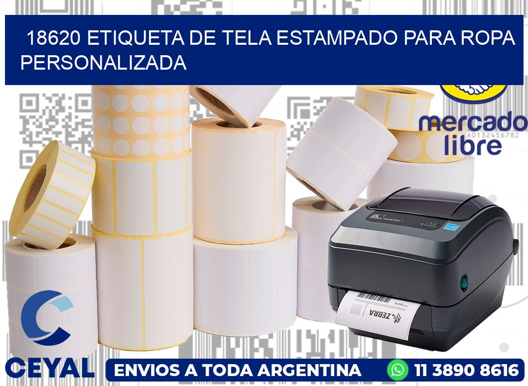 18620 ETIQUETA DE TELA ESTAMPADO PARA ROPA PERSONALIZADA
