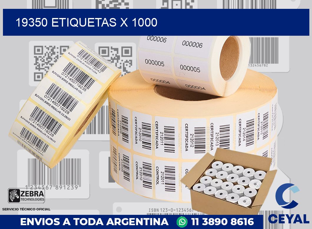 19350 Etiquetas x 1000