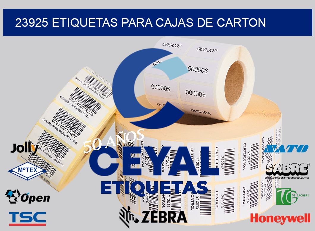 23925 ETIQUETAS PARA CAJAS DE CARTON