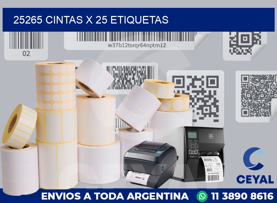 25265 cintas x 25 etiquetas
