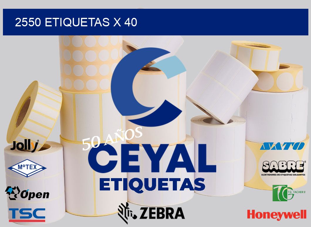 2550 Etiquetas x 40