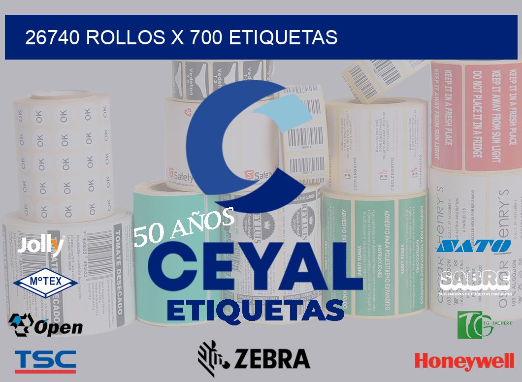 26740 Rollos x 700 etiquetas