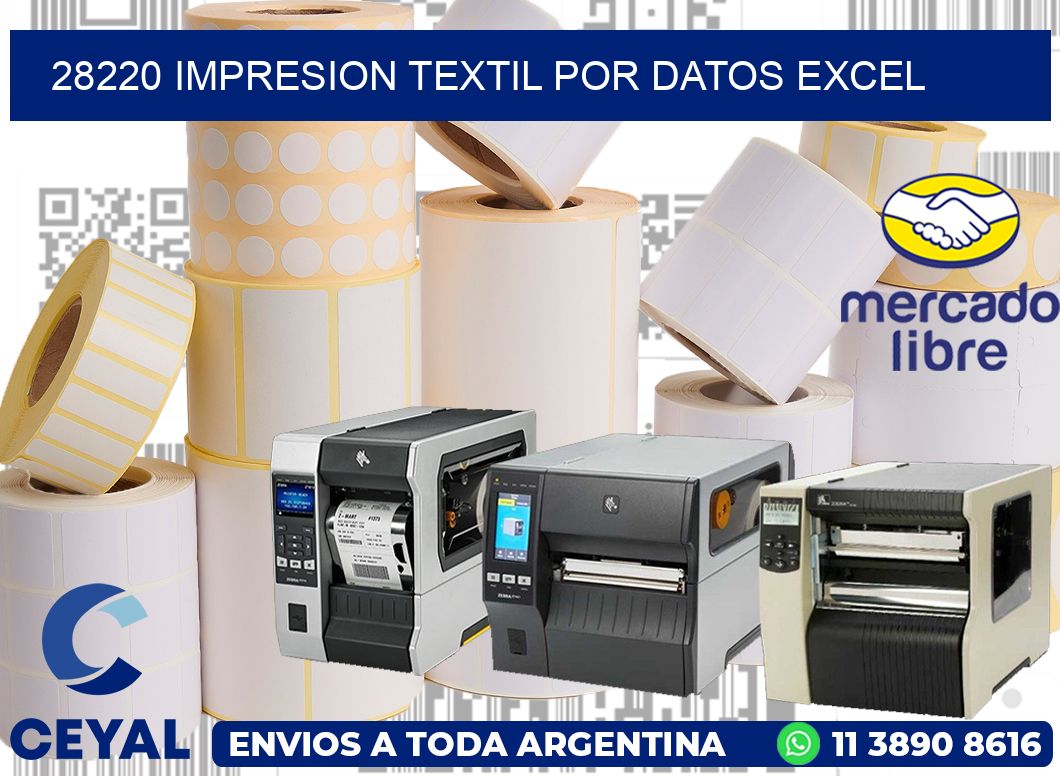 28220 IMPRESION TEXTIL POR DATOS EXCEL