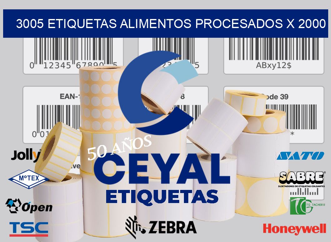 3005 etiquetas alimentos procesados x 2000