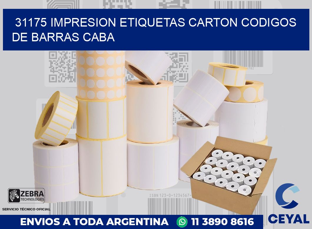 31175 IMPRESION ETIQUETAS CARTON CODIGOS DE BARRAS CABA
