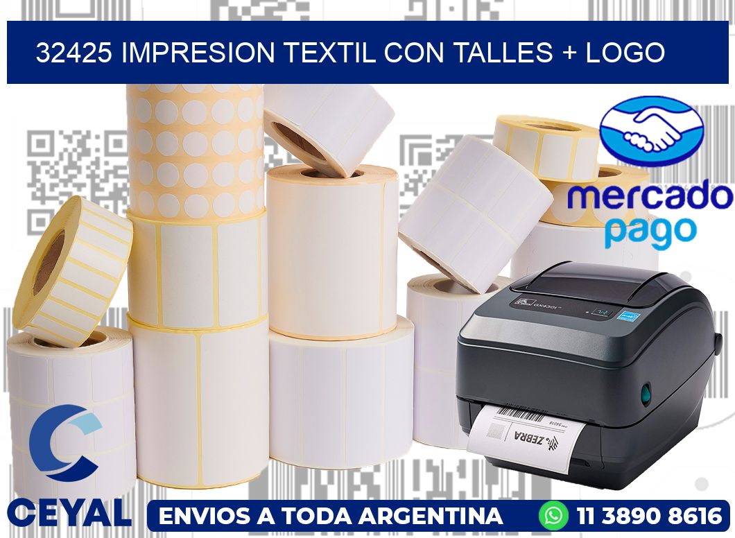 32425 IMPRESION TEXTIL CON TALLES + LOGO