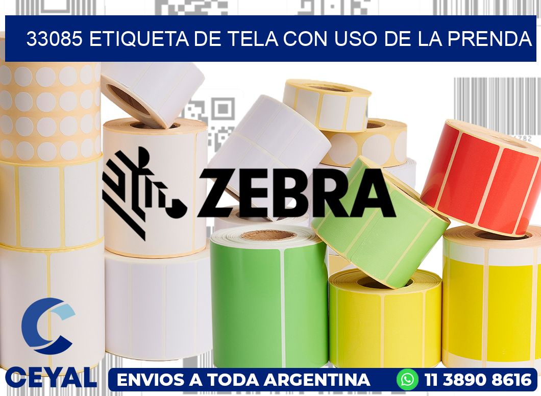 33085 ETIQUETA DE TELA CON USO DE LA PRENDA