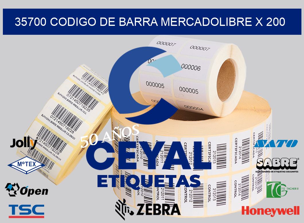 35700 codigo de barra mercadolibre x 200